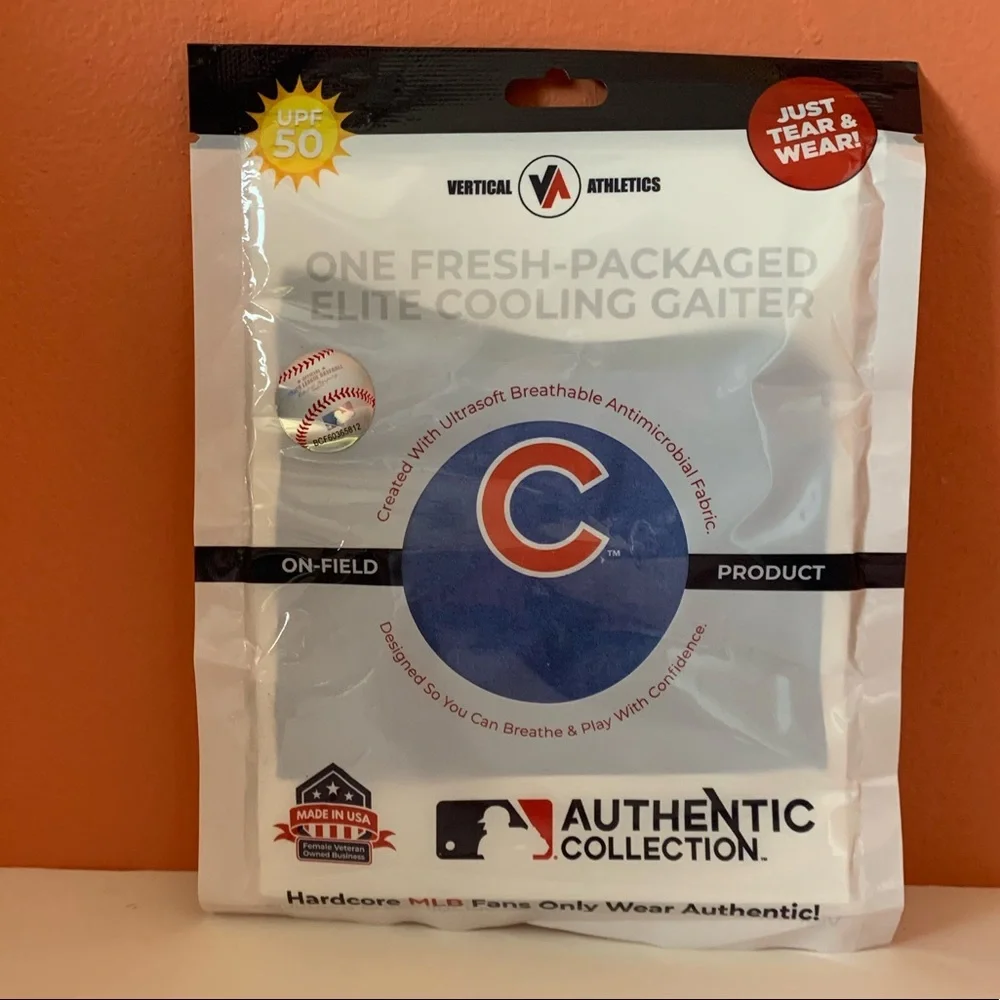 Authentic Collection Chicago Cubs Breathable Antimicrobial Fabric Elite Gaiter